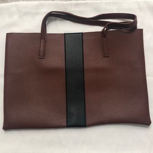 *NEW* Vince Camuto brown/black faux leather tote